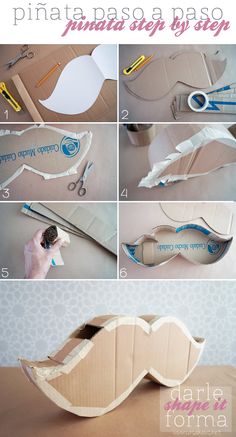 how to make a paper mache mustache step by step