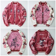 Rare Vintage Japan Tokyo Disneyland DISNEY Minnie Mouse Sakura Souvenir Embroidery Sukajan Jacket Nerdy Style, Disney Clothing, Urban Revivo, Disney Merch, Tokyo Disney, Fashion Moments, Tokyo Disneyland