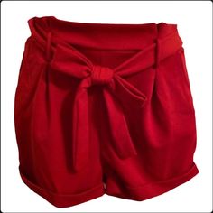 The Title Say It All, These Red Haute Monde Red Tie Belted Paper Bag Shorts Would Be Great For Spring/Summer And Perfect For 4th Of July Weekend! Red Cotton Shorts For Day Out, Chic Red Shorts For Spring, Chic Red Beach Shorts, Chic Red High-waisted Shorts, Chic Red Spring Shorts, Trendy Red Summer Shorts, Red Bottoms With Pockets For Vacation, Chic Red Bottoms With Built-in Shorts, Red Vacation Bottoms With Pockets