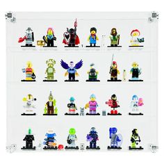 LEGO Minifigures - Wall Mount Display Case for 24 LEGO Minifigures Display Boxes For Lego, Lego Mini Figure Display Shelf, Display Case For Lego Sets, Display Cases For Action Figures, Ikea Detolf, Lego Minifigure Display Frame, Wall Mounted Display Case, Display Cases, Acrylic Display