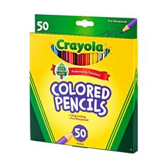 crayola colored pencils 50 count box, assorted colors and sizes available