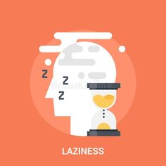 Laziness icon concept stock illustration Abstract Vector