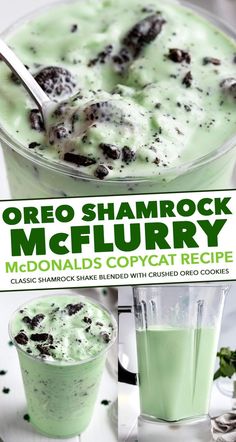 the cover of oreo shamrock mclfurry mcdonald's cookie ice cream