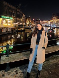 Winter outfit in Amsterdam, Netherlands #winteroutfit #ootn #coldnightoutfit #latina #brunette Outfit For Winter Trip, Outfits For Madrid In Winter, New Orleans Aesthetic Outfit Winter, Nee York Outfit, Europe Vacation Outfits Winter, Amsterdam December Outfit, Outfits To Wear In Amsterdam, Germany In December Outfits, Winter Dc Outfit