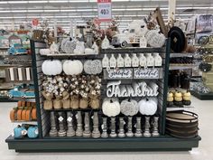 a display in a store filled with lots of items