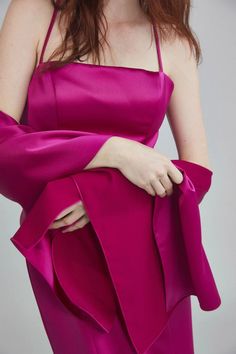 Fluid Satin Shawl – Amsale Fuchsia Bridesmaid Dresses, Amsale Bridesmaid, Amsale Dress, Satin Shawl, Wedding Plan, Walk Down The Aisle, Wedding Fashion, Bridal Collection, Pink Fashion