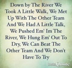 a poem written in black and white with the words down by the river we took a little walk, we met up with the other team and we had a little talk