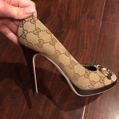 Beautiful Barely Worn Gucci Heels, Comes With Original Box And Shoes Bag/Dust Bag. No Stains, Excellent Condition. Gucci Heels, Shoes Bag, Dream Shoes, Peep Toe Heels, Gucci Shoes, Shoes Women Heels, Original Box, Dust Bag, Shoes Heels