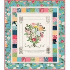 Riley Blake Floral Gardens Panel Quilt Kit Featuring The Royal Horticultural Society Floral Gardens Fabric Collection The Floral Gardens collection inspired by The Royal Horticultural Society for Riley Blake Designs is gorgoues collection of blossoms & flowers. The main panel features a large bouquet of flowers with a quote about gardening. Panel size is 36" x 43". Official licensed production. Territorial sales restrictions may apply. This listing is for Riley Blake Floral Gardens Panel Quilt K Fabric Panel Quilts My Favorite Quilt Store, Riley Blake Hibiscus Quilt, Songbook Fabric Quilt, Simple Quilt, Panel Quilt Patterns, Riley Blake Fabric, Craft Kits For Kids, Panel Quilts, Charm Pack