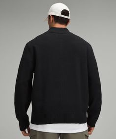 Layer On The Softness. Cozy Cotton-Blend Fabric And An Easy Fit Make This Half-Zip Sweater A Timeless Staple. Designed For Casual. Designed To Fit Loosely With Extra Room In The Chest And At The Waist. | Relaxed-Fit Half-Zip Knit Sweater Men's Sweaters, Half Zip Sweaters, Extra Room, Sweater Design, Zip Sweater, Leggings Shop, Half Zip, Short Tops, Black Sweaters