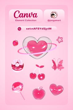 Y2K 3D Sweet Jelly on Canva #1 Free Elements In Canva, Cute Canva Keywords, Cute Canva Design, Canva Elements Business, Aesthetic Canva Design, Canva Inspo Design, Aesthetic Canva Keyword, Canva Graphic Design Ideas, Set Up Ba