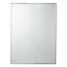 a white wall mounted mirror on the side of a wall with no glass in it