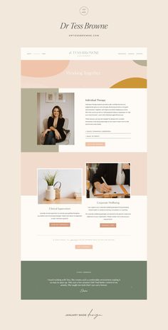 the website design for dreess brown