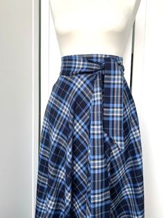 Blue plaid maxi skirt Navy Blue plaid maxi skirt Long tartan woman skirt Maxi skirt with pockets Long skirt Long plaid skirt Long skirt Fabric : wool blend ( 65% wool, , 35% poliester) The skirt has two pockets. The skirt has a removable belt. The skirt has a zipper. Full standart length (from waist to hem) - 43'' / 110 cm . I can customize this skirt in every size and length free of charge, just send me measurements. Also available in other colors: Red tartan maxi skirt : https://www.etsy.com/l Plaid Full Skirt For Work, Plaid Skirt With Pockets, Long Plaid Pleated Skirt, Pleated Long Plaid Skirt, Blue Plaid Pirate Skirt, Blue And Black Plaid Skirt, Plaid Navy Blue Skirt, Relaxed Full Plaid Skirt, Blue Plaid Skirt Aesthetic