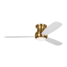 Generation Lighting  Fans Orbis 52 Ceiling Fan in Satin Brass 3OBSHR52SBD Hugger Ceiling Fan, Contemporary Fan, 3 Blade Ceiling Fan, Room Styles, Generation Lighting, Bonus Rooms, Minimalist Contemporary, Led Ceiling Fan, Gas And Electric