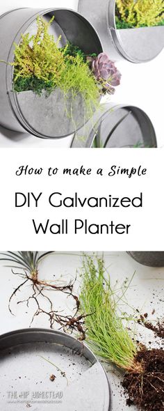 how to make a simple diy galvanized wall planter