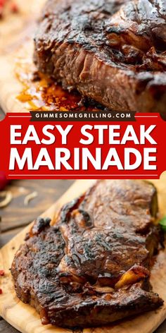 You will love this easy steak marinade, which is perfect for date night ideas at home! It is easy to make and will make your steak juicy and tender. This steak marinade recipe is the best. Try it also for your Valentine's Day dinner for two! Steak Recipes Easy, Easy Steak Marinade Recipes, Best Steak Marinade, Steak Marinade Easy, Steak Marinade Recipes, Easy Marinades, The Best Steak, Easy Steak Recipes, Easy Steak