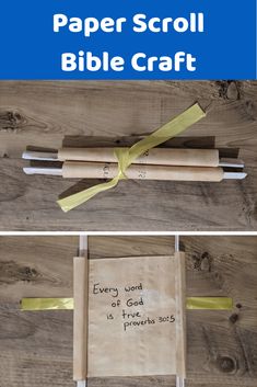 paper scroll bible craft for kids to make