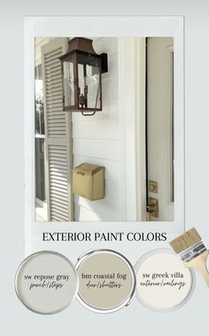 the exterior paint colors are white and beige