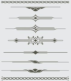 a set of decorative borders and dividers