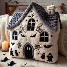 a house made out of fake fur with bats on it