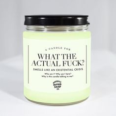 a candle that says what the actual f k?