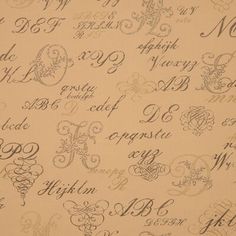 an old fashioned wallpaper with letters and numbers