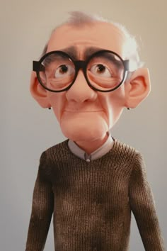 an old man with glasses making a funny face