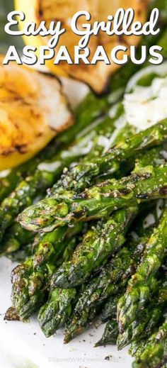 grilled asparagus with text overlay