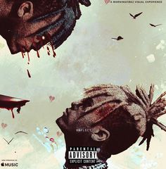 the album cover art for lil wayne's upcoming album, featuring an image of a man with dreadlocks and blood dripping from his head