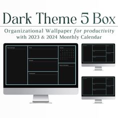 the dark theme 5 box is shown with three monitors