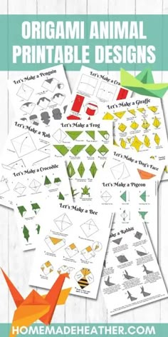 origami animal printable designs for kids to make and sell on the internet