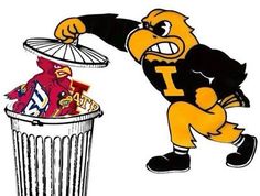 an image of a cartoon character throwing things into a trash can