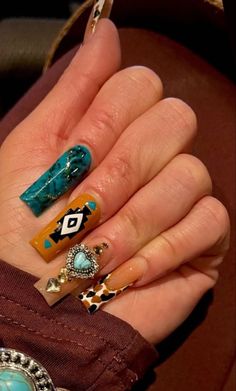 Rodeo Nails Westerns, Theme Nails, Mexican Nails, Vegas Nails, Cow Nails