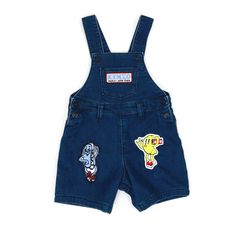 Denim Style Short Overalls With Fancy Patches From The Food Fiesta Collection. Consists Of Snap Button Adjustable Straps, Snap Button Sides, And Snap Button Inside The Legs, With Front And Back Pockets And 3 Fancy Patches. Visit The Website In Our Bio To Learn More. Material: 88% Cotton, 11% Polyester, 1% Elastane Measurements: Chest: 6" Waist: 9.75" Length: 17.5"-18" Condition: Pristine. Brand New With Tags. Blue Jeans For Summer Playtime, Blue Denim Bottoms For Playwear, Playful Denim Blue Jeans, Spring Playtime Blue Jeans, Denim Blue Jeans For Summer Playtime, Summer Jeans For Playtime, Style Short Overalls, Boy Overalls, Baby Boy Overalls