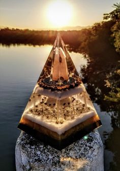 a boat that is sitting on top of a rock