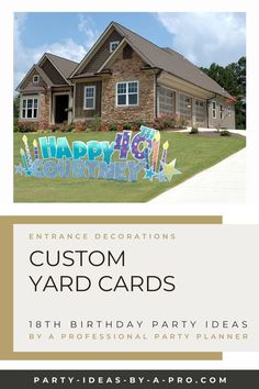 a birthday party flyer for a home