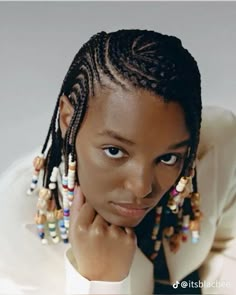 Braids With Barrettes, Natural Hair Braids, African Braids Hairstyles, Hair Art