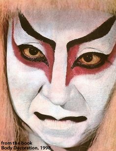 Chinese Traditional Makeup, Japanese Demons, Chinese Opera Mask, Theatre Makeup, Chinese Opera, High Fashion Makeup, Japanese Makeup, Special Effects Makeup