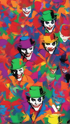 the jokers are all different colors and patterns