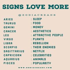 a poster with the words signs love more