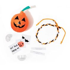 a trick or treat bag with two pumpkins on it