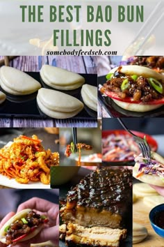 the best baq bun fillings are in this collage, and they're easy to make