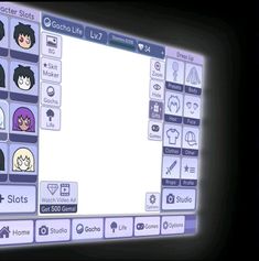 a computer screen with many different avatars on it