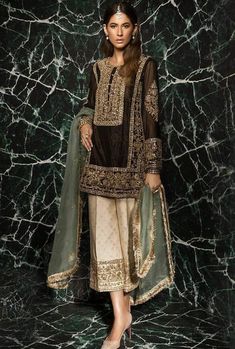 Pakistani Formal Dresses, Velvet Dress Designs, Pakistani Wedding Outfits, Pakistani Bridal Dresses, Designer Dresses Casual