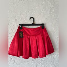 This Red Pleated Skirt Would Be Perfect For A Devil Or Demon Costume, Fairy Outfit, Cheerleader, Etc. It’s From Spirit Halloween Store. Nwt - Never Worn. Party Pleated Solid Color Tennis Skirt, Solid Mini Length Skort For Party, Solid Color Mini Tennis Skirt For Party, Solid Color Mini Skirt For Party, Party Tennis Skirt In Solid Color, Party Tennis Skirt With Lined Skirt, Party Pleated Mini Tennis Skirt, Pleated Mini Tennis Skirt For Party, Solid Color Mini Pleated Skirt For Party