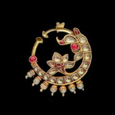 Types of Nath/Nose ring designs available in India for bridal wear. – CHIC Trends Nose Jewels, Nose Ring Jewelry, Jadau Jewellery, Nose Pins