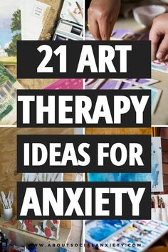 Are you looking for art therapy ideas for anxiety? This post shares 21 ideas you can use right away to reduce your stress and anxiety. Art therapy ideas include everything from creating a vision board to doing some mindful coloring. Also sharing art therapy paint ideas, art therapy for adults ideas, and expressive art therapy ideas. Family Art Therapy Directives, Art Therapy Challenge, Therapy Art Journal, Art Therapy Projects For Seniors, Group Therapy Ideas For Adults, Therapeutic Art Activities For Adults, Art Class Ideas For Adults, Therapy Painting Ideas