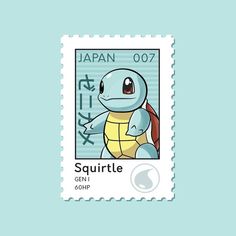 a stamp with an image of a turtle on it