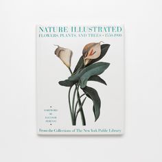 a book with two flowers on top of it and the title nature illustrated flowers plants and trees